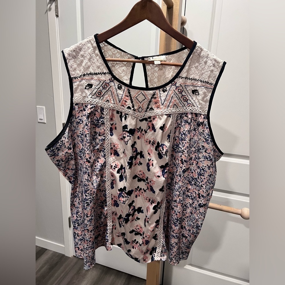 Tanzara Sleeveless Blouse 3X